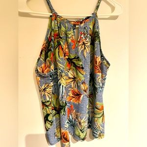 NWOT Multi-colored floral patterned tank. Papermoon size LP